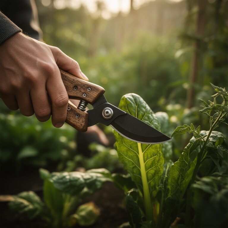 9 Precision Steps: Using a Garden Cutter for Harvesting Leafy Vegetable Stems